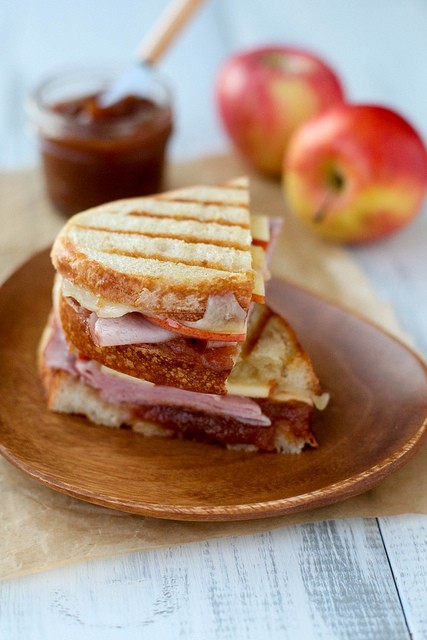 Ham & apple butter panini