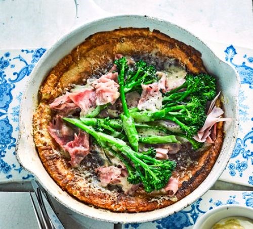 Ham & cheese Dutch baby pancake 