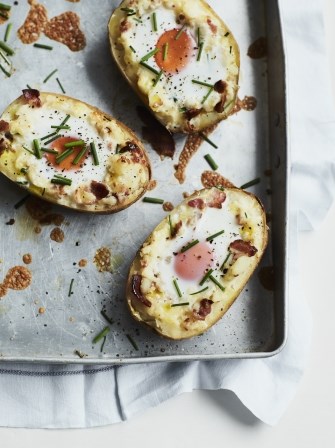 Ham & egg loaded potato skins