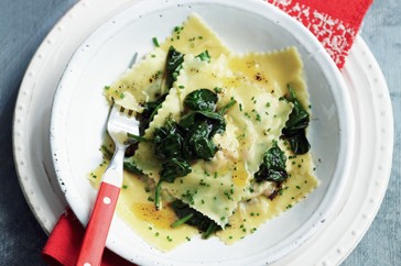 Ham & goat's cheese ravioli