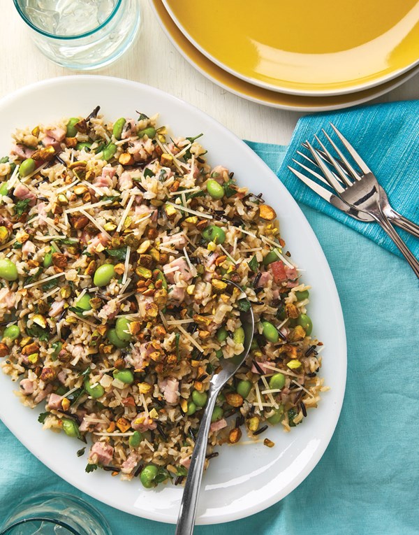 Ham & rice with edamame