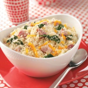 Ham & spinach couscous