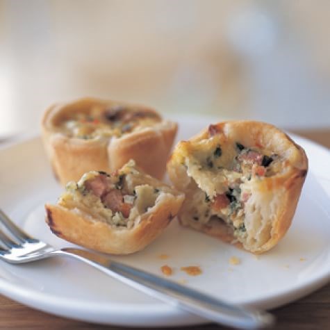 Ham & spinach quiches