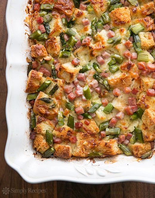 Ham and asparagus strata