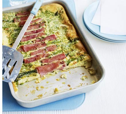 Ham and asparagus toad-in-the-hole
