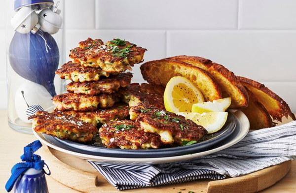 Ham and cauliflower fritters