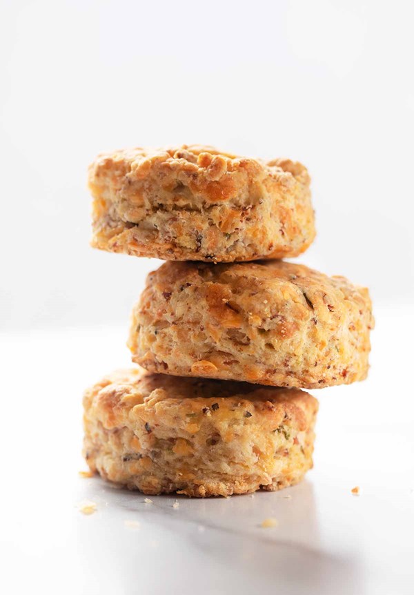 Ham and cheddar biscuits