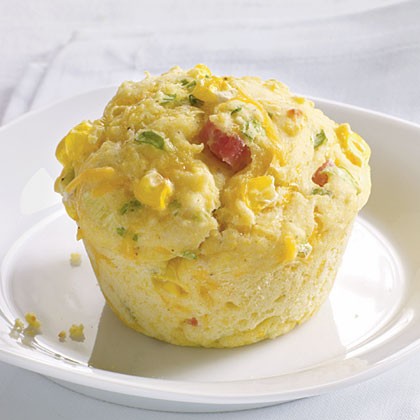 Ham and cheese corn muffins