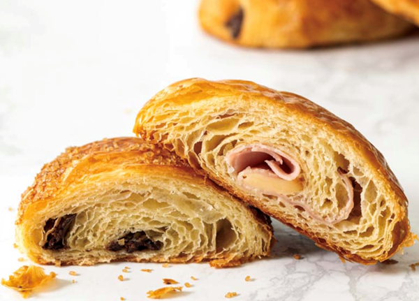 Ham-and-cheese croissants