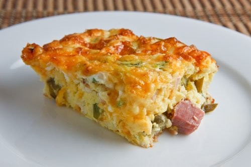 Ham and cheese egg casserole