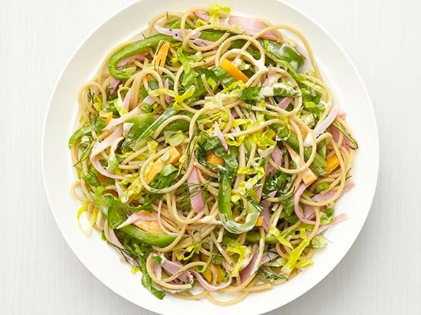 Ham-and-cheese noodle salad