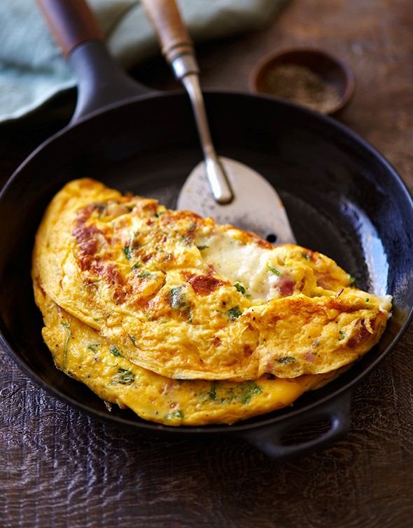 Ham and cheese omelet