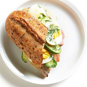 Ham and egg sandwiches