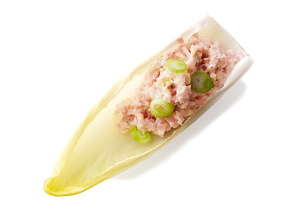 Ham and endive spears