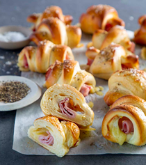 Ham and Gruyère crescent rolls
