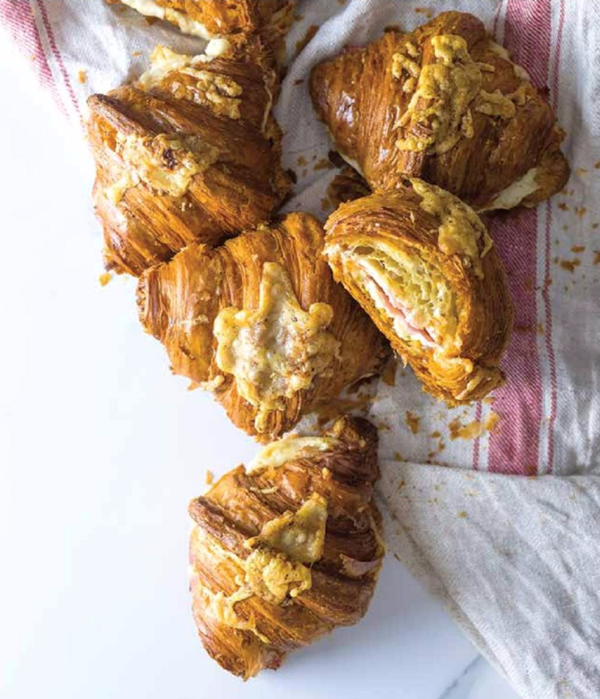 Ham and Gruyère croissants