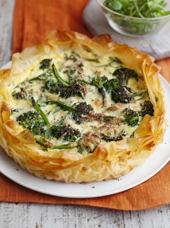 Ham and leek quiche