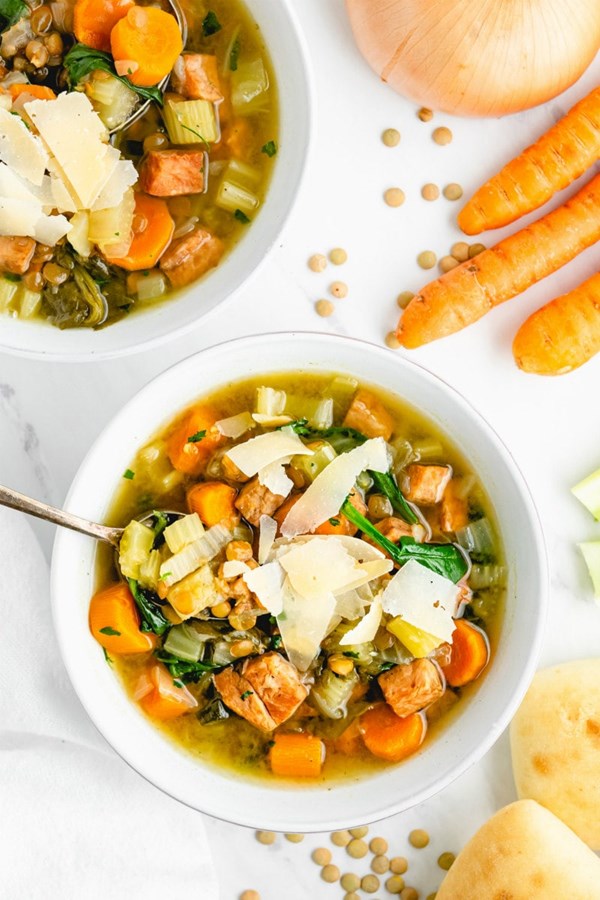 Ham and lentil soup