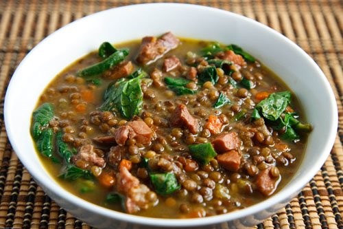 Ham and lentil soup