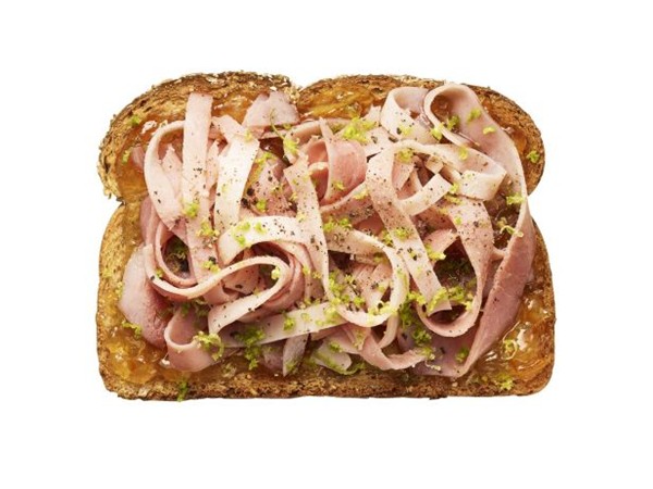 Ham and marmalade toast
