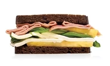 Ham and pineapple sandwich