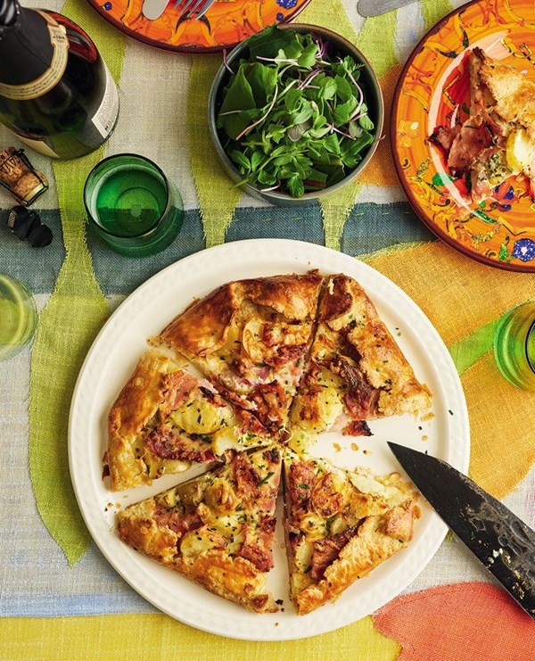 Ham and potato galette