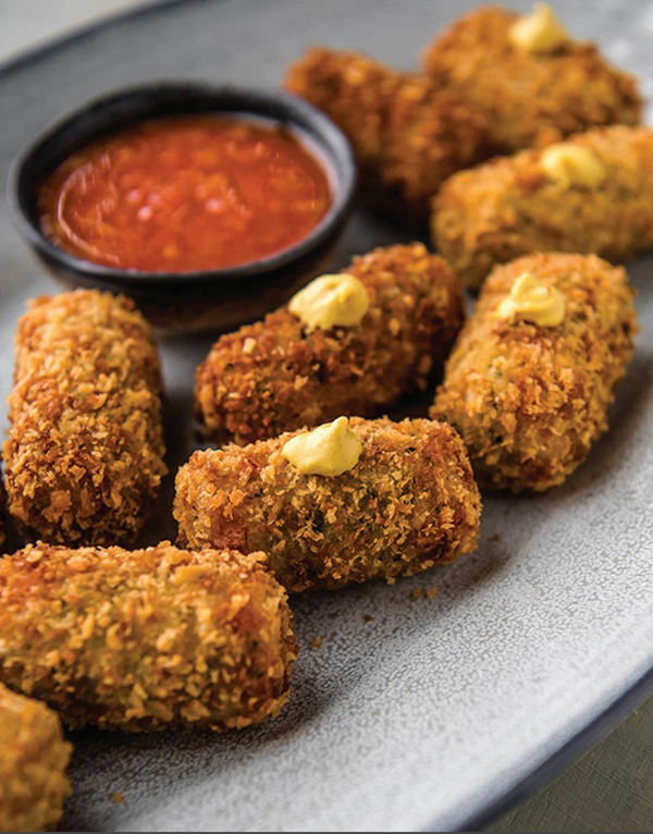 Ham and rice croquettes