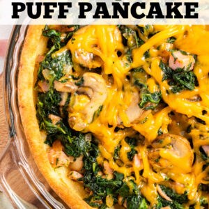Ham and spinach puff pancake