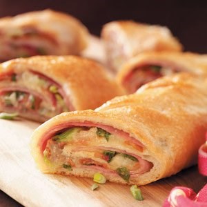 Ham and Swiss stromboli