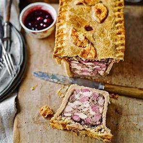 Ham and turkey raised pie