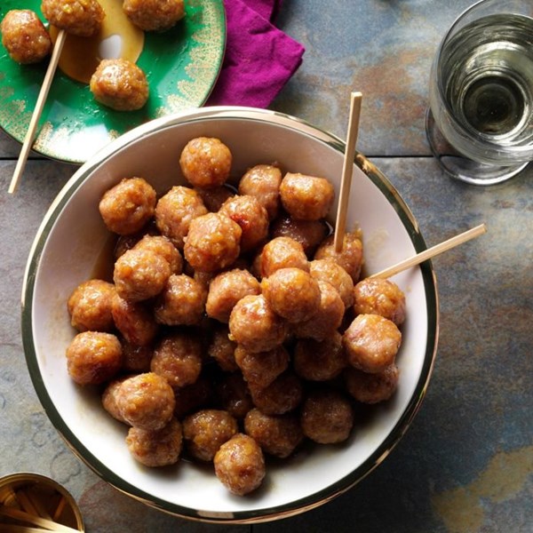 Ham balls with brown sugar glaze