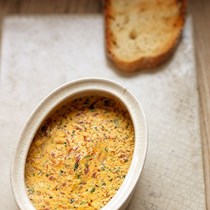 Ham butter with hot toast