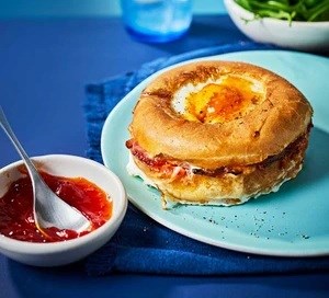 Ham, cheese & egg bagel