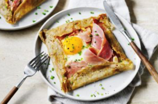 Ham, cheese and egg buckwheat galette [Lauren Mathers]