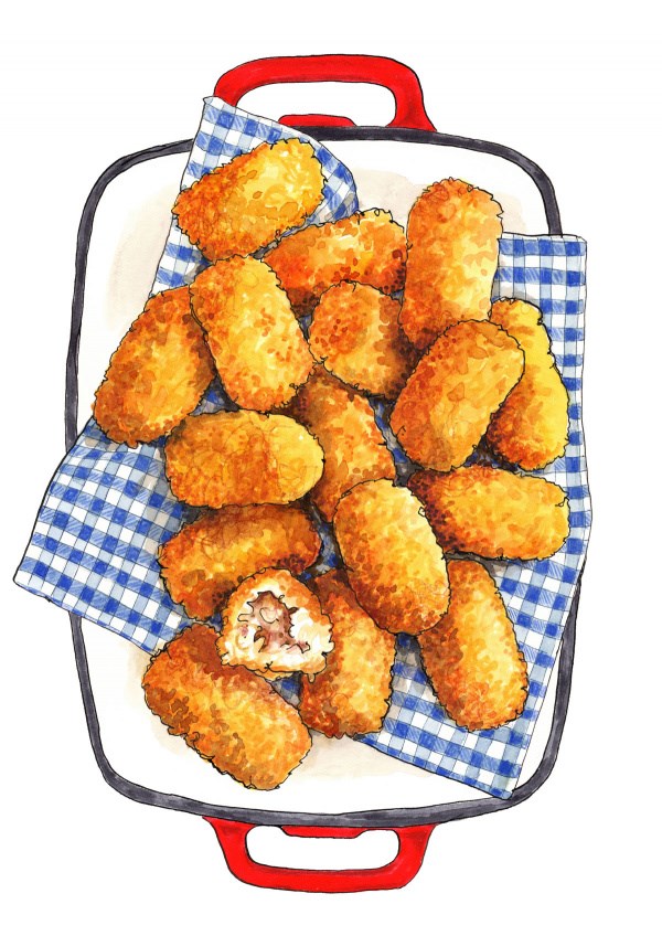 Ham croquetas (Croquetas de jamón)