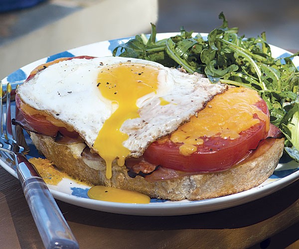 Ham, egg, and cheese melt