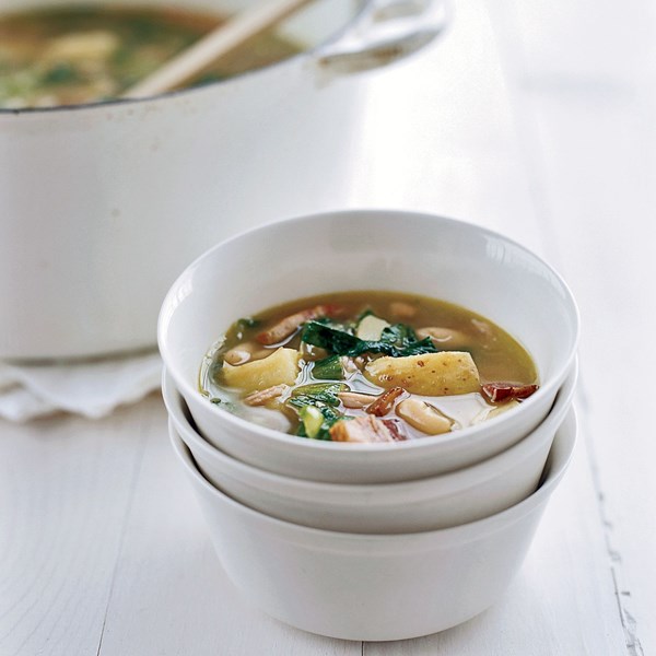 Ham, escarole and white bean stew [Jose Garces]