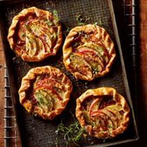 Ham, Gruyère & apple galettes