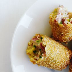 Ham hock and green peppercorn croquettes