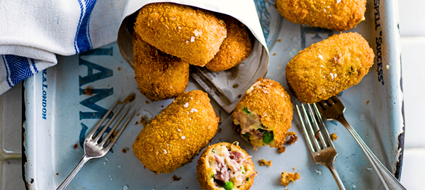 Ham hock and pea croquettes