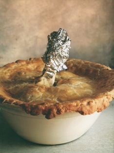 Ham hock, snail and wild garlic pie