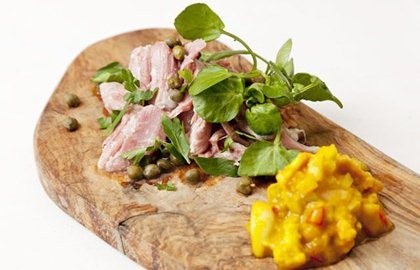 Ham hock terrine with piccalilli