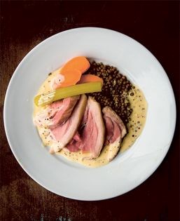 Ham hock with lentils