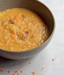 Ham hough & red lentil soup