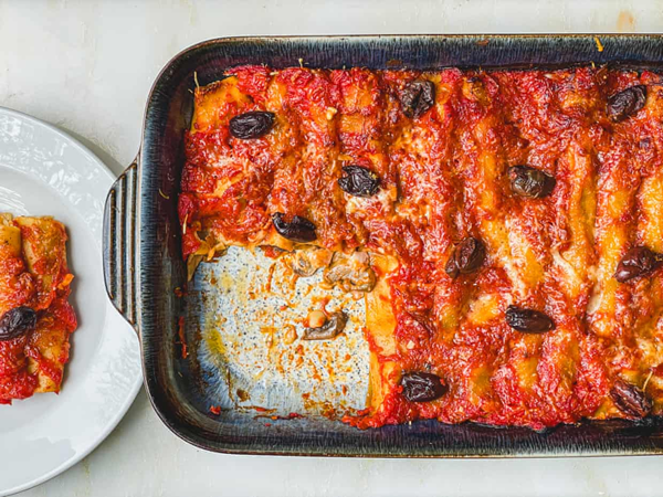 Ham lasagne rolls