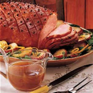 Ham with maple gravy