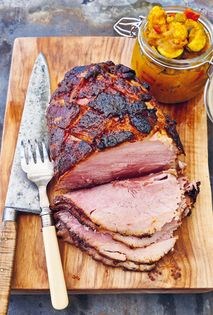 Ham with piccalilli