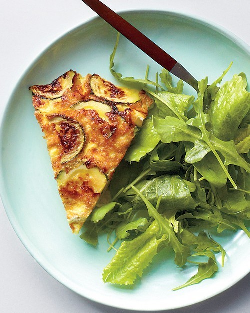 Ham, zucchini, and Gruyère frittata