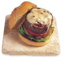 Hamburgers with herb butter