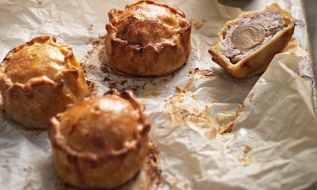 Hand raised pork pies and apple chutney
